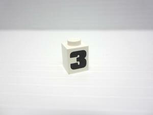レゴ★年代物！３プリントパーツ（１×１・白色）
