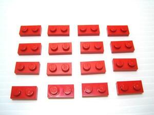 レゴ★赤色の１×２プレート１６点セット（中古品）