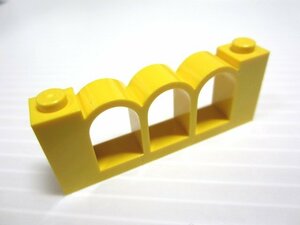 レゴ★年代物！黄色のフェンス型ブロック（１×６×２）