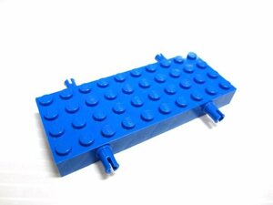 レゴ★年代物！車軸用ペグ付車体ベースブロック（青色）