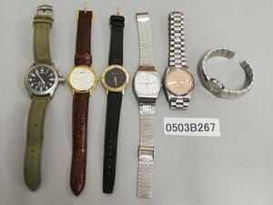 0503B267　時計　腕時計　ジャンク品　おまとめ　SWISSMILITARY　CHARLESVOGELE　SEIKO　ROVENDINO　MARIOVALENTINO　など　