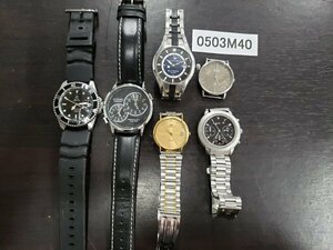 0503M40　時計　腕時計　ジャンク品　おまとめ　ELGIN　TECHNOS　アニエスベー　SEIKO　TOWN＆COUNTRY　など