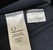 FRED PERRY フレッドペリー 半袖 Tシャツ サイズS ブラック デカロゴ ビッグロゴ 刺繍ロゴ バイカラー 送料無料_画像7
