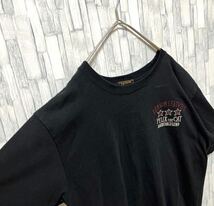 VANSON FELIX バンソン フィリックス コラボ 半袖 Tシャツ サイズL 刺繍ロゴ デカロゴ ビッグロゴ ブラック 送料無料_画像7