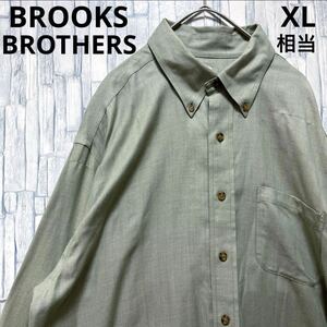 BROOKS BROTHERS ブルックスブラザーズ 長袖 BDシャツ ボタンダウンシャツ サイズL グリーン 送料無料