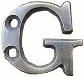 真鍮 アルファベット 英数字 アンティーク風 レトロ ヴィンテージ調 文字プレート G （真鍮／ブラス）　No.126