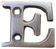 真鍮 アルファベット 英数字 アンティーク風 レトロ ヴィンテージ調 文字プレート E （真鍮／ブラス）　No.124