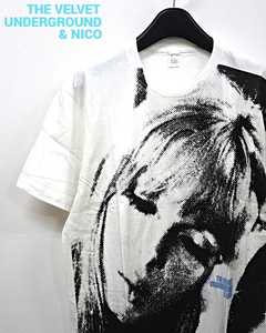  S 未使用【THE VELVET UNDERGROUND & NICO NICO FULL PRINT Tee White ヴェルヴェットアンダーグラウンド & ニコ フルプリント Tシャツ】