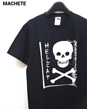 S 未使用【2006 MACHETE Skull Tee HELLCAT Black マチェーテ スカルTシャツ ヘルキャット(レーベル) ブラック OLD オールド】_画像1