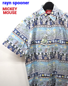 S 未使用【reyn spooner MICKEY MOUSE Hawaiian Shirt レインスプーナー アロハ シャツ ミッキーマウス DEADSTOCK デッドストック】