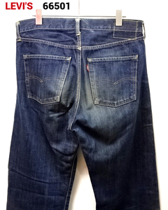 W33【LEVI'S 66501 DENIM PANTS 09A 014332 0100 2000年 復刻 リーバイス 66501 ヴィンテージ デニムパンツ ジーンズ 赤耳 日本製】