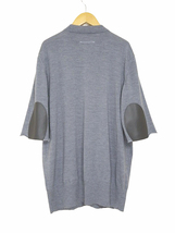 MM6 メゾンマルジェラ Maison Margiela ニット 半袖 エルボーパッチ プルオーバー S52HA0222 グレー size XS レディース_画像3