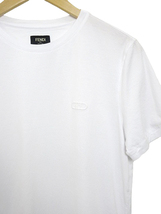フェンディ FENDI Tシャツ FY0894 AL0F White jersey T-shirt オーロック ディテール 半袖 ホワイト size L_画像3