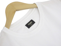 フェンディ FENDI Tシャツ FY0894 AL0F White jersey T-shirt オーロック ディテール 半袖 ホワイト size L_画像5