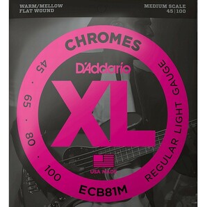 D'Addario ECB81M Flat Wound 045-100 Medium Scale ダダリオ フラットワウンド ベース弦