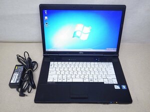 Kソま0130 富士通/FUJITSU 15.6インチ ノートPC LIFEBOOK A561/DW FMVYN3Y21 Win7Home/Celeron B710@1.6GHz/メモリ2GB/250GB 本体