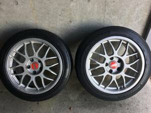 BBS 17inch 114.3 インプレッササイズ9J RG212 OFF45 225/45R17 2本 + RG213 OFF38 235/45R17 2本 DIREZZA Z2 ZII