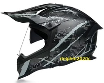 バイク 内蔵サングラス オフロードヘルメット フルフェイスヘルメット モトクロス S~XLサイズ選択可　グレー　サイズ：XL_画像4