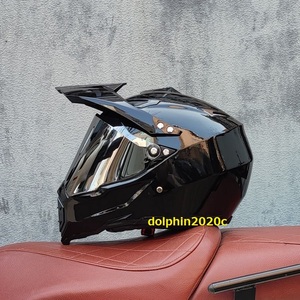  new goods bike off-road helmet full-face helmet motocross S~XL size selection possible gloss having . black size :M