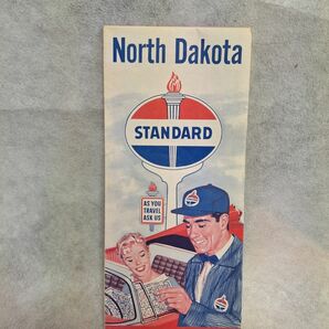 ヴィンテージ　ロードマップ　North Dakota　50s 60s アメリカ ノースダコタ　アメリカン雑貨