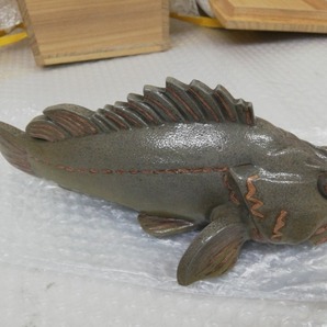 浦上善次 備前魚象嵌メバル 茶道具 NgJ5FC1599の画像1