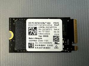■ 売切！ 使用21時間！ WD SN740 256GB M.2 2230 NVMe PCIe Gen4.0x4 SDDPMQD-256G-1101 中古