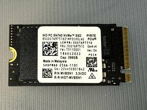 # selling up! use 15 hour! WD SN740 256GB M.2 2230 NVMe PCIe Gen4.0x4 SDDPMQD-256G-1101 2022 year 12 month manufacture used 