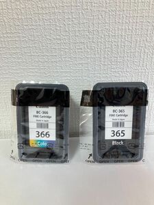 Canon　キャノンインク　純正インク　BC365　BC366　各1個　FINEカートリッジ 標準容量インク ブラック カラー