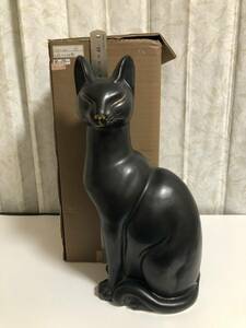 置物 陶器 商売繁盛 黒猫 縁起物 九谷焼 縁起物 希少猫