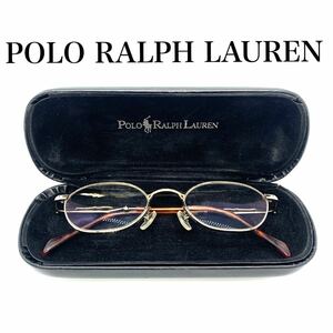 POLO RALPH LAUREN ポロ ラルフローレン メガネフレーム 度入り 眼鏡 専用ケース付 ジャンク YBX128