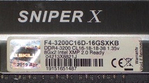 ◆高速！G.SKILL SNIPER X PC4-25600（DDR4-3200）288Pin 8GB 完動品 即決！★送料140円！_画像3