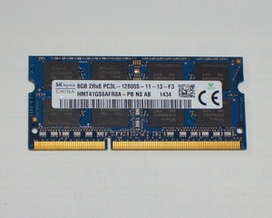 ◆SKhynix製 PC3L-12800 (DDR3L-1600) 204pin 8GB 完動品 即決！★送料120円！