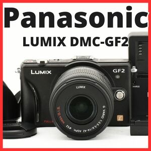 D30/5691A-26★美品★パナソニック Panasonic LUMIX DMC-GF2 ボディ 14-42mm レンズキット 