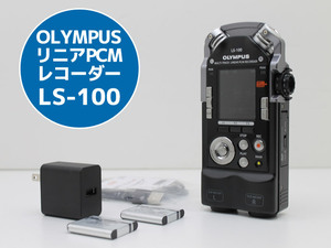  free shipping!OLYMPUS linear PCM recorder LS-100 multi truck recording . correspondence battery 3 piece attached M79T