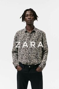 ZARA アニマルプリントシャツ ザラ メンズ 柄シャツ