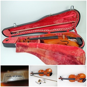 ◆[C49]KARL HOFNER カール ヘフナー　バイオリン　BUBENREUTH NEAR ERLANGEN GERMANY 40233　ドイツ製　全長/約60cm　現状品