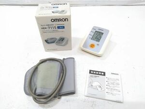 ♪OMRON オムロン 自動血圧計 上腕式血圧計 HEM-7115 元箱/取説付き A051518E @60♪
