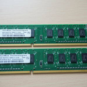 SANMAX PC3L-12800U 4GBⅹ2枚 + マイクロン PC3L-12800U 4GBｘ1枚 計１２ＧＢの画像3