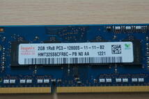 ノートPC用メモリ　Hynix PC3-12800S 2GB ・ NANYA PC3-12800S 2GB　SO-DIMM 2枚　計4GB_画像5