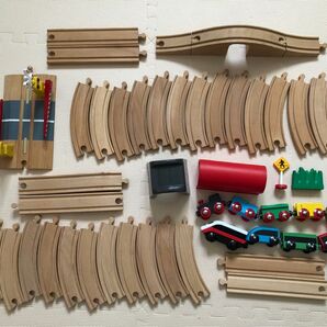 電車 木のおもちゃ まとめ売り IKEA LILLABO リラブー マキシム 踏切 レールセット 汽車 BRIO 木製レール 