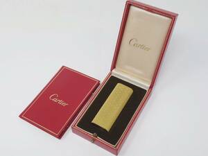 Cartier Cartier oval Gold flint * box attaching lighter gas lighter #348