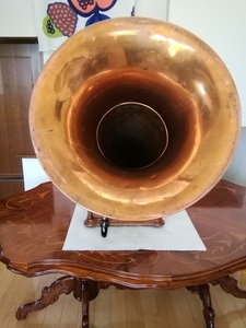 ! finest quality goods! Colombia high class cylinder BF gramophone * horn attaching * that 2( reference exhibition, musical performance animation attaching )