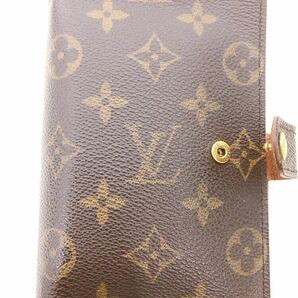 【1円スタート】LOUIS VUITTON ルイヴィトン モノグラム アジェンダ PM 手帳カバー 6穴式 カード入れ×3 R20005の画像4