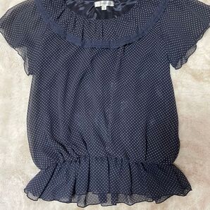レディース トップス 半袖 カットソー ネイビー