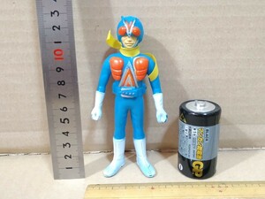 70 годы радиовещание подлинная вещь Kamen Rider Riderman Mini размер sofvi мак производства 13cm немного ощущение б/у иметь поиск bruma.k Masudaya Yonezawa 