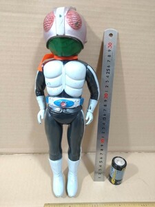 70 period broadcast that time thing [ Kamen Rider ]ja Ian to size old Bandai made sofvi 36cm, use impression equipped, faintly . part . rubbing. color .. equipped 