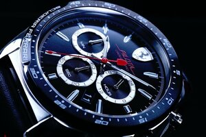 1 иен ~1 старт SCUDERIA FERRARI[s Koo te задний * Ferrari ]FERRARI официальный наручные часы / новый товар подлинный товар прекрасный ....IP черный хронограф наручные часы водонепроницаемый 50m
