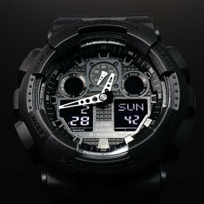 1円～1スタ ベッカム Beckaham G-shock Gショック 精悍なフルブラック 逆輸入 新品未使用 本物200m防水メンズ腕時計カシオCASIOミリタリーの画像10