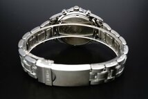 1円～ 1スタ セイコー 正規品 海外モデル SEIKO 逆輸入 ネイビー&ホワイト 1/20秒 クロノグラフ 新品 タキメーター腕時計 100ｍ防水_画像7