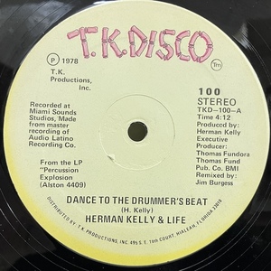 ★即決 DISCO Herman Kelly & Life / Dance To The Drummer's Beat - Easy Going 100 d3006 